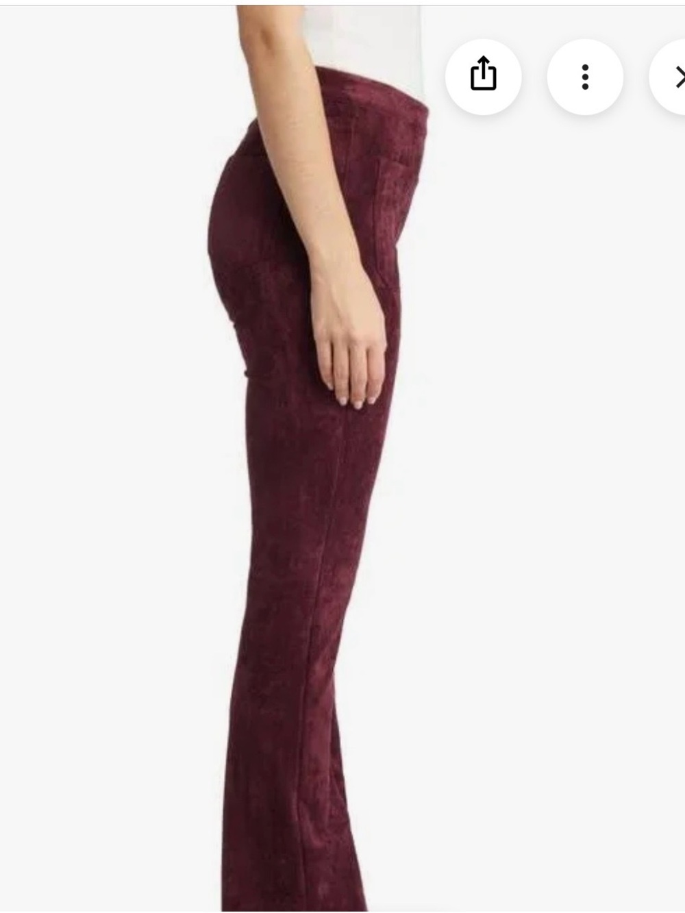 NWT Blank NYC High-Rise Flare Pants in Burgundy